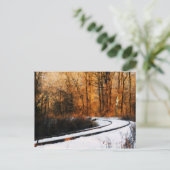 Spoorstaven in de winter briefkaart (Staand voorkant)