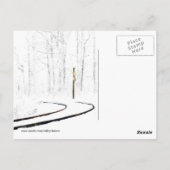 Spoorstaven in de winter briefkaart (Achterkant)