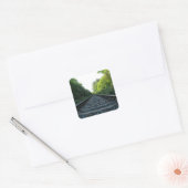Spoortracés Vierkante Sticker (Envelop)