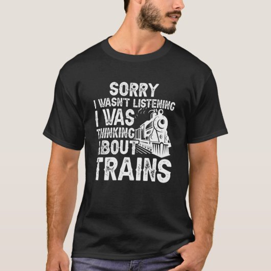 Spoortrein denken over treinen Locomotief Me T-shirt (Voorkant)