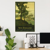 spoorvervoer in New England Poster (Thuiskantoor)