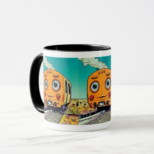  spoorvibes: locomotief illustratie mok (Voorkant links)