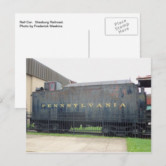 Spoorwagon.  Strasburg Railroad Briefkaart (Voorkant / Achterkant)