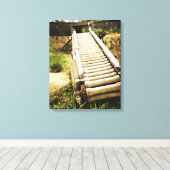 spoorwandkunst canvas afdruk (Insitu (Houten vloer))