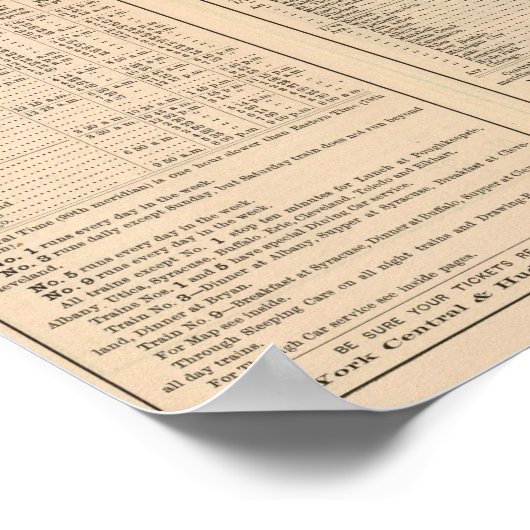 Spoorweg 2 van New York Central en Hudson Poster (Hoek)