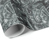 spoorweg-301155 zwarte stoomlocomotief cadeaupapier (Rol Hoek)