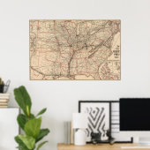 Spoorweg Chesapeake en Ohio Poster (Thuiskantoor)