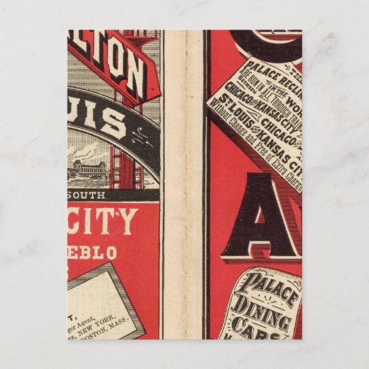 Spoorweg Chicago en Alton Briefkaart (Voorkant)