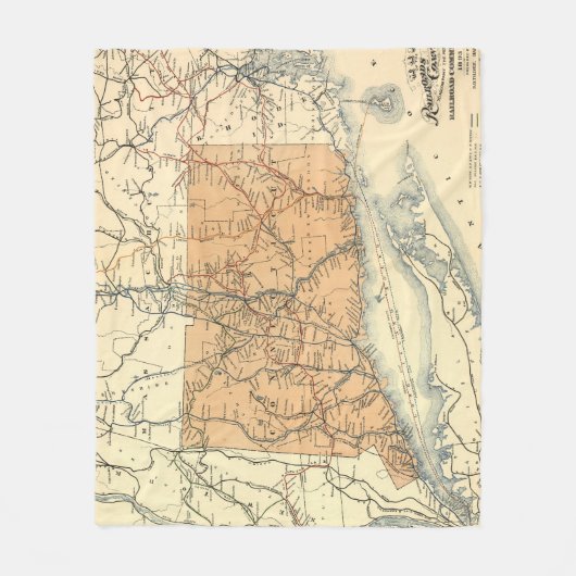  spoorweg Connecticut (1893) Fleece Deken (Voorkant)