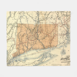  spoorweg Connecticut (1893) Fleece Deken