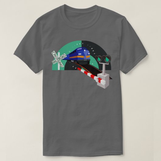 Spoorweg Crossing Trein Lover Railroader 2 T-shirt (Design voorkant)