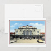  spoorweg, Denver-station, taxi's Briefkaart (Voorkant / Achterkant)