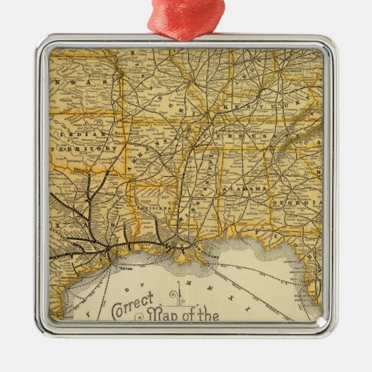 Spoorweg- en scheepvaartlijnen Southern Pacific Co Metalen Ornament (Voorkant)