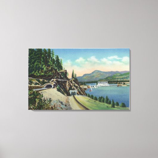 Spoorweg- en spoorwegtunnels bij Bonneville Canvas Afdruk (Voorkant)