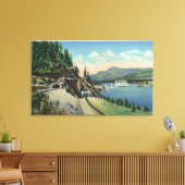 Spoorweg- en spoorwegtunnels bij Bonneville Canvas Afdruk (Insitu (Woonkamer))