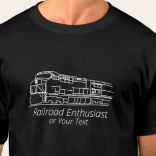 Spoorweg Enthusiast Diesel Train Locomotive Fan T-shirt