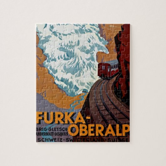 Spoorweg Furka-Oberalp Legpuzzel (Verticaal)