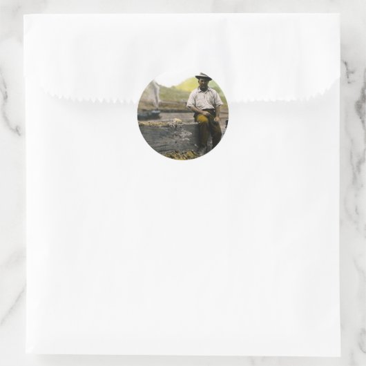 spoorweg Hobo Ronde Sticker (Tas)