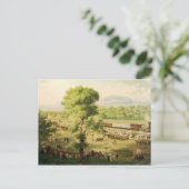 Spoorweg in de vallei van Mexico, 1869 Briefkaart (Staand voorkant)