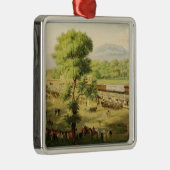 Spoorweg in de vallei van Mexico, 1869 Metalen Ornament (Rechts)