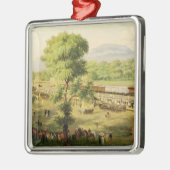 Spoorweg in de vallei van Mexico, 1869 Metalen Ornament (Links)