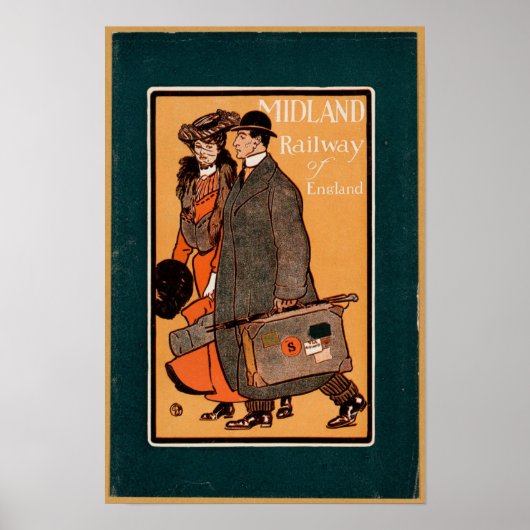  spoorweg in Engeland Poster (Voorkant)