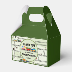 Spoorweg Kinder treinen & sporen Favor Box Bedankdoosjes