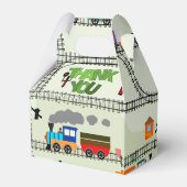 Spoorweg Kinder treinen & sporen Favor Boxen Bedankdoosjes (Achterkant)