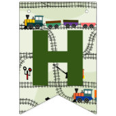 Spoorweg Kinder treinen & sporen Verjaardag Vlaggetjes (Tweede vlag)