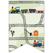 Spoorweg Kinder treinen & sporen Verjaardag Vlaggetjes (Eerste vlag)