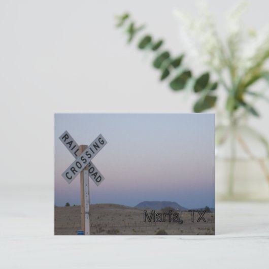 Spoorweg langs Marfa, TX Briefkaart (Staand voorkant)