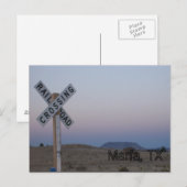 Spoorweg langs Marfa, TX Briefkaart (Voorkant / Achterkant)