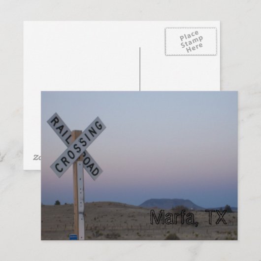 Spoorweg langs Marfa, TX Briefkaart (Voorkant / Achterkant)