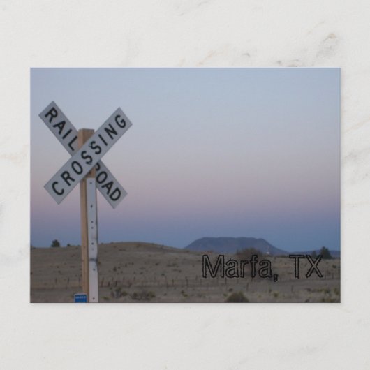 Spoorweg langs Marfa, TX Briefkaart (Voorkant)