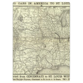 Spoorweg Map Ohio en Mississippi Klembord (Achterkant)