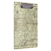 Spoorweg Map Ohio en Mississippi Klembord (Rechts)