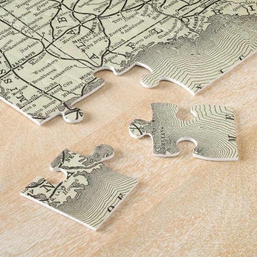 Spoorweg Map Ohio en Mississippi Legpuzzel (Zijkant)