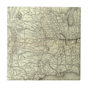 Spoorweg Map Ohio en Mississippi Tegeltje