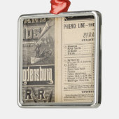 Spoorweg naar de Duizenden eilanden Metalen Ornament (Links)