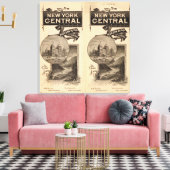 Spoorweg New York Central en Hudson Canvas Afdruk (Insitu (Woonkamer))