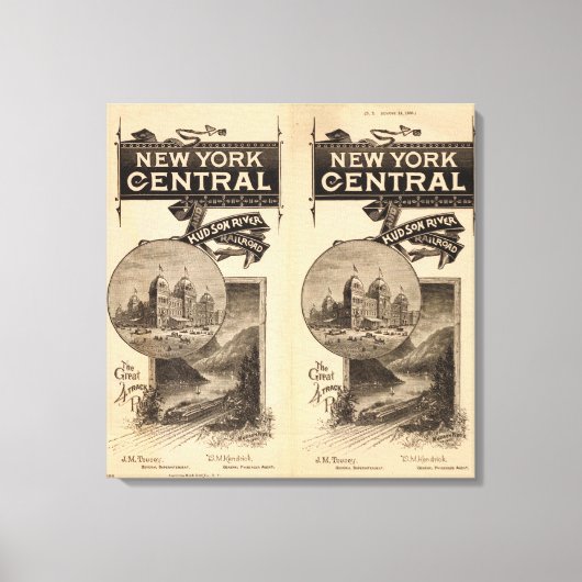 Spoorweg New York Central en Hudson Canvas Afdruk (Voorkant)