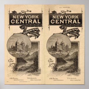 Spoorweg New York Central en Hudson Poster