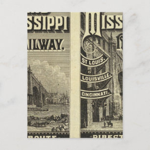 Spoorweg Ohio en Mississippi Briefkaart