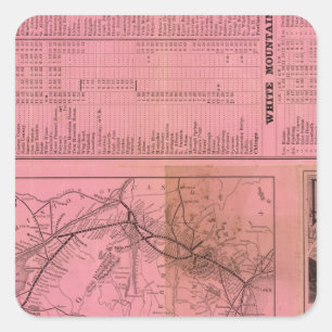 Spoorweg Portland en Ogdensburg Vierkante Sticker