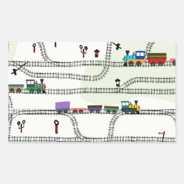 Spoorweg Rechthoekige Sticker