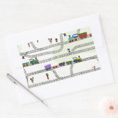 Spoorweg Rechthoekige Sticker (Envelop)