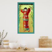 Spoorweg rond Manchuria - Vintage Poster (Keuken)
