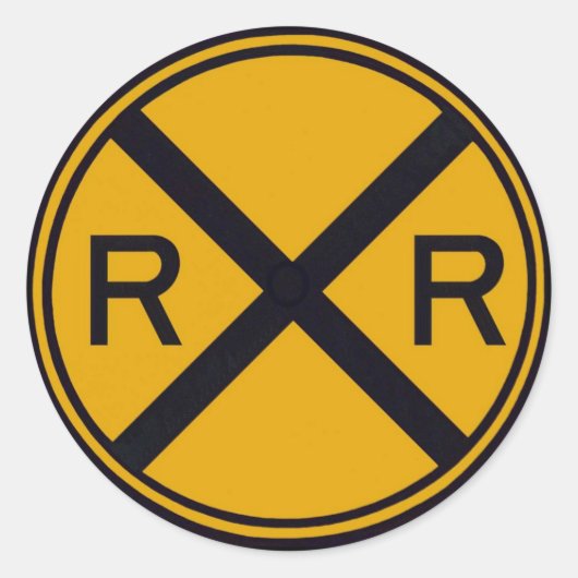 Spoorweg Ronde Sticker (Voorkant)