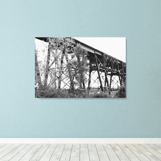 Spoorweg Trestle Canvas Afdruk (Insitu (Houten vloer))