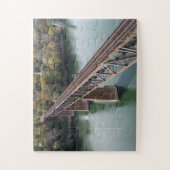 Spoorweg van de Aerial Photography Railroad op de  Legpuzzel (Verticaal)